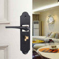 BL07 Modern Black Apartment Lock Door Handle Lock Set 35-45mm Door Lock with Keys